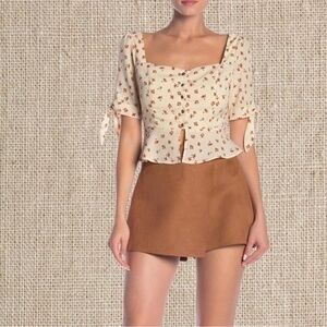 Brown Skort Suede​